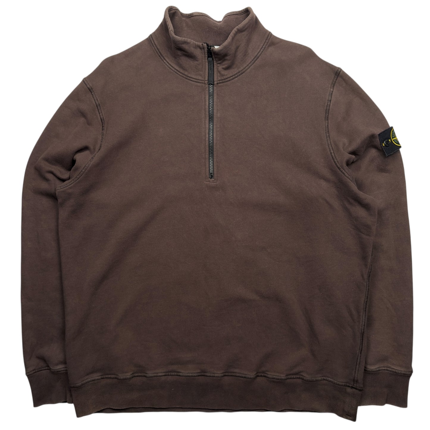 A/W 21 Stone Island Quarter Zip Sweater - Brown