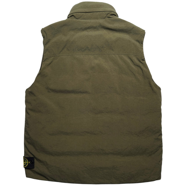 A/W 12 Stone Island Reps Nylon Down Gilet - Olive Green