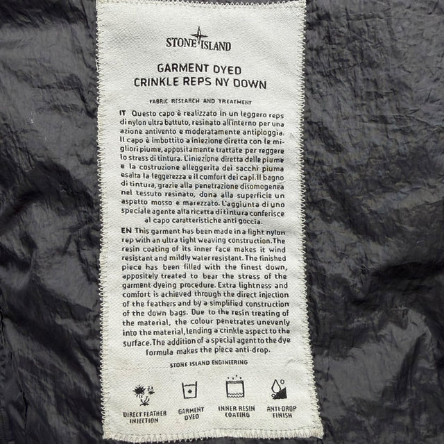 A/W 16 Stone Island Crinkle Reps NY Down Puffer Jacket - Black