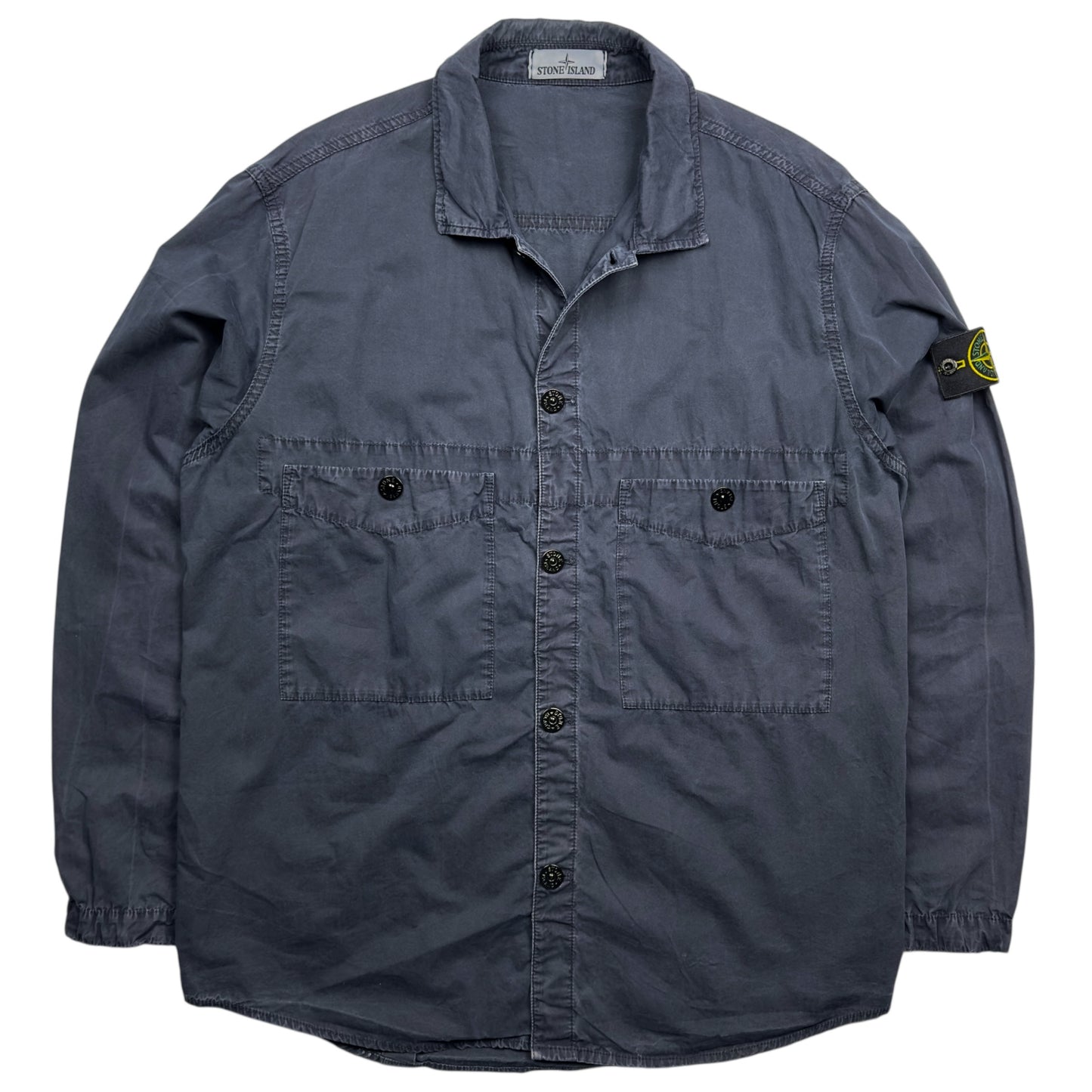 S/S 21 Stone Island Cotton Pocket Overshirt Jacket - Navy