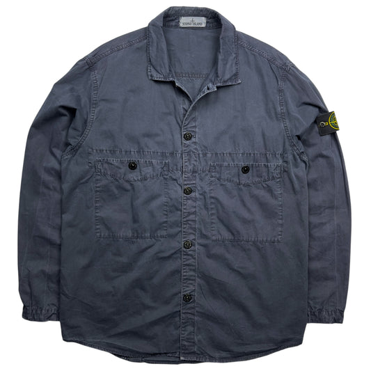 S/S 21 Stone Island Cotton Pocket Overshirt Jacket - Navy