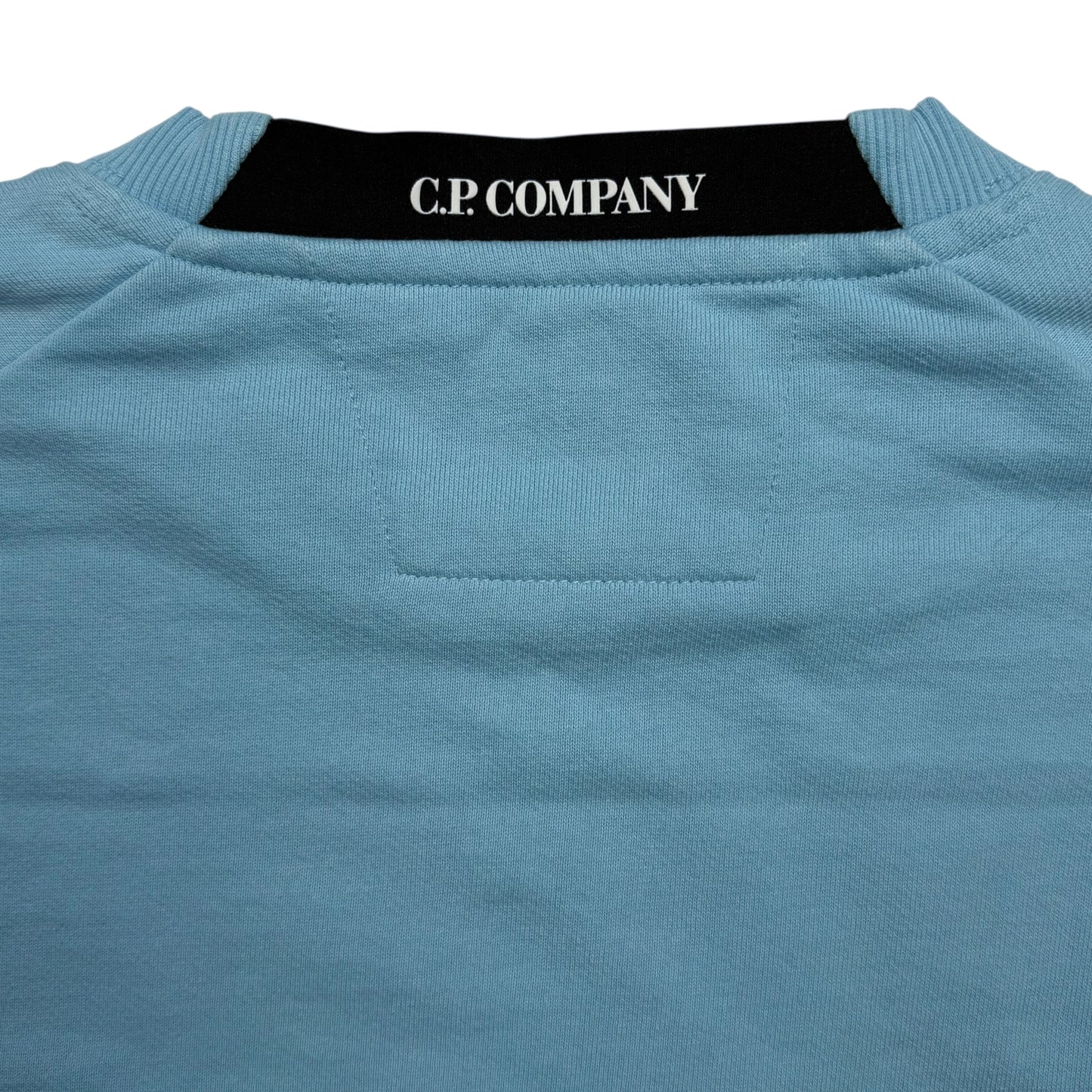 C.P. Company Diagonal Raised Fleece Crewneck Sweater - Baby Blue