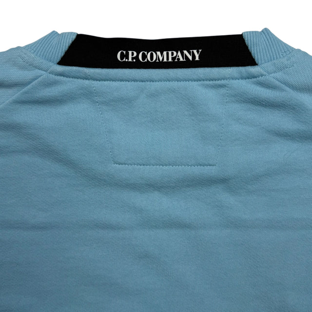 C.P. Company Diagonal Raised Fleece Crewneck Sweater - Baby Blue