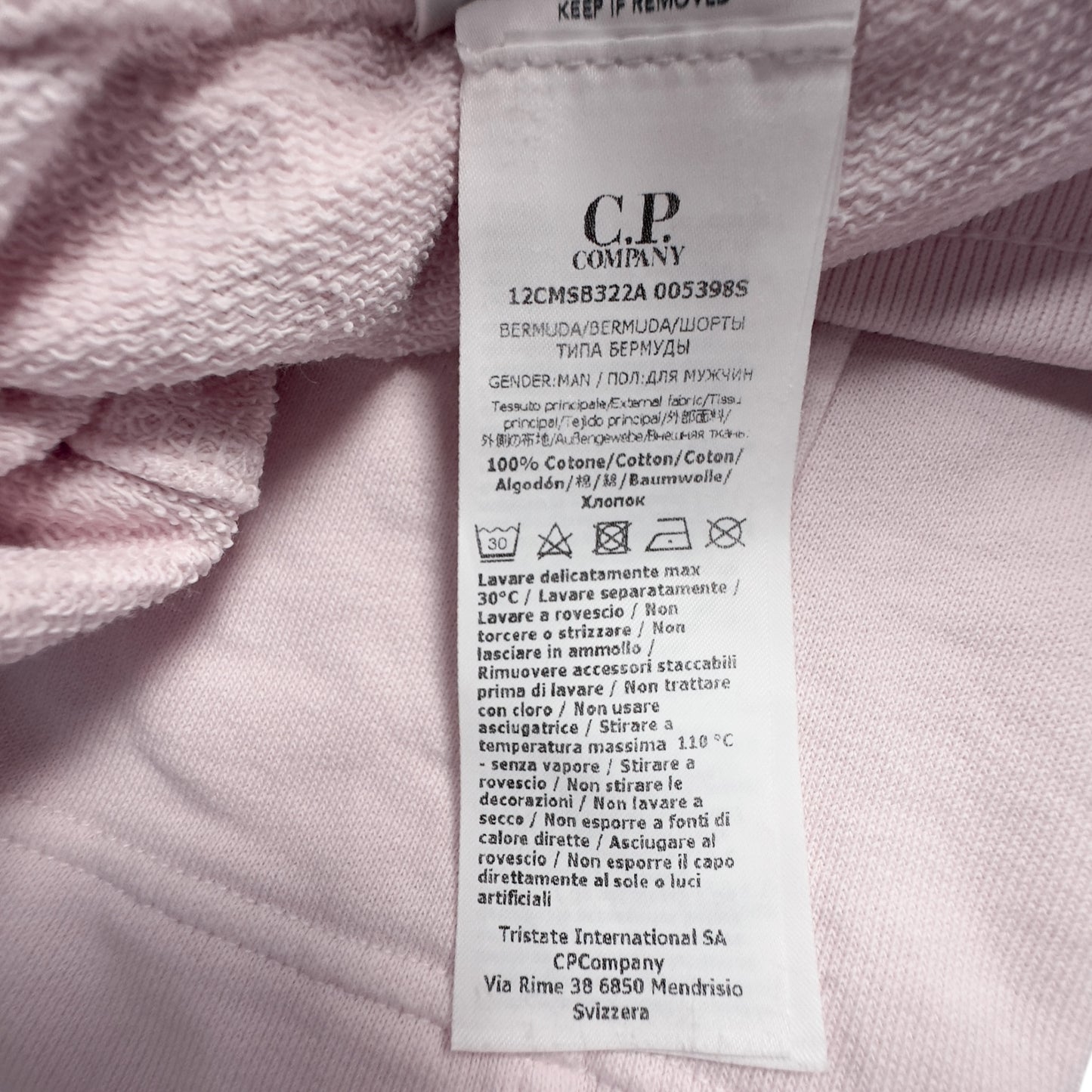 C.P. Company Resist Dyed Shorts - Light Pink