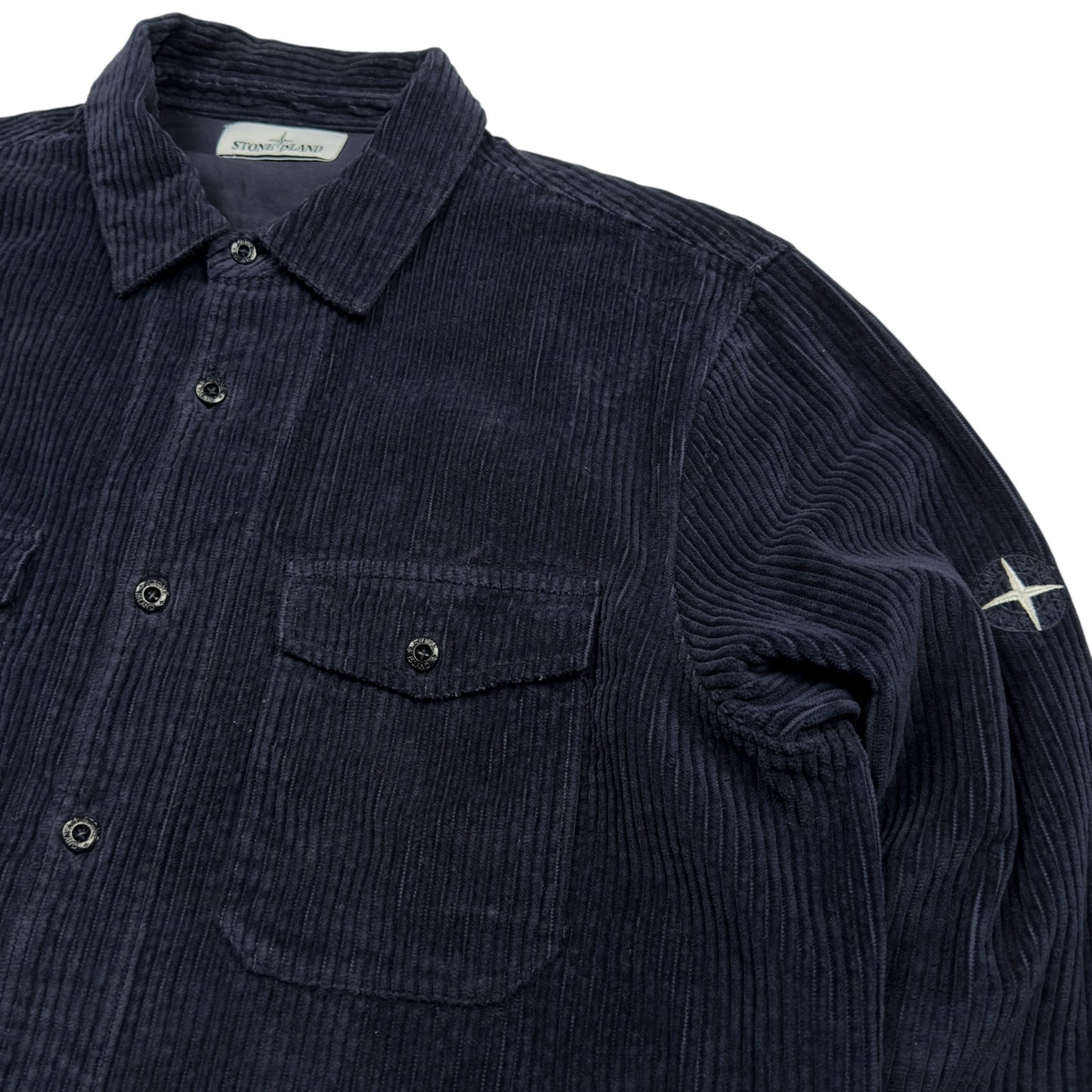 A/W 20 Stone Island Corduroy 2 Pocket Overshirt - Navy