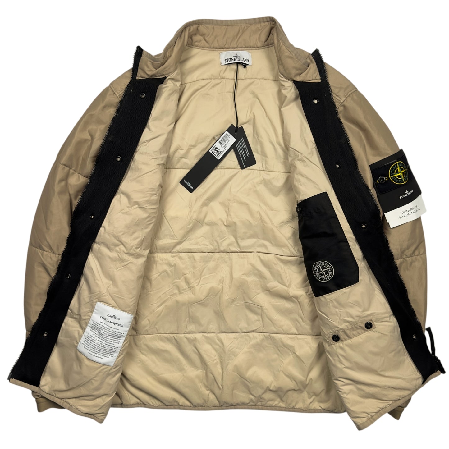 S/S 25 Stone Island Run Proof Nylon Mesh TC Jacket - Desert