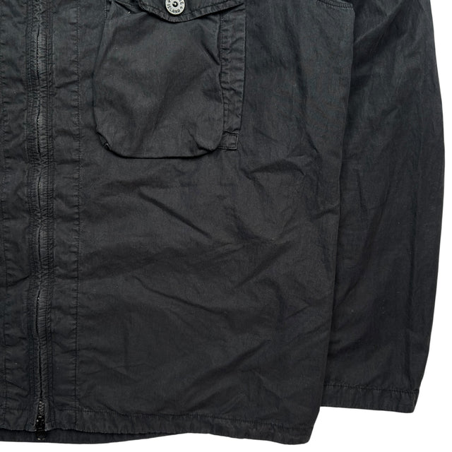 S/S 19 Stone Island Resin Cotton Ghost Overshirt - Black