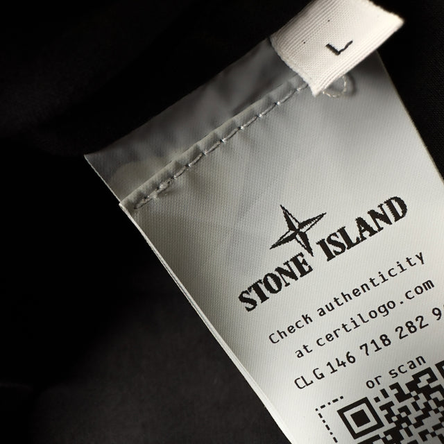 S/S 22 Stone Island Ghost Stretch Cotton Overshirt - Black