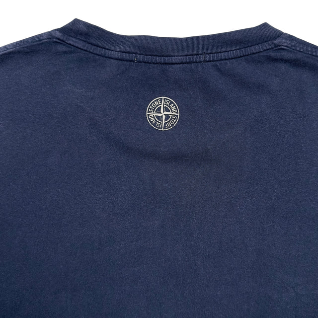 A/W 17 Stone Island Camo Print T-Shirt - Navy