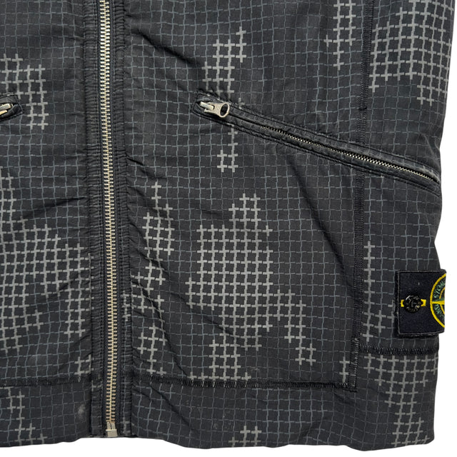 A/W 17 Stone Island Full Compact Rip Stop SI Check Grid Camo Gilet