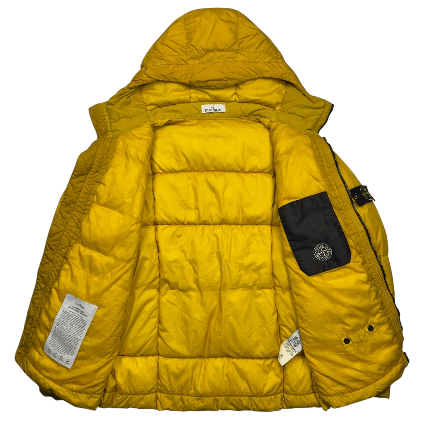 A/W 18 Stone Island Crinkle Reps NY Down Puffer Jacket - Yellow