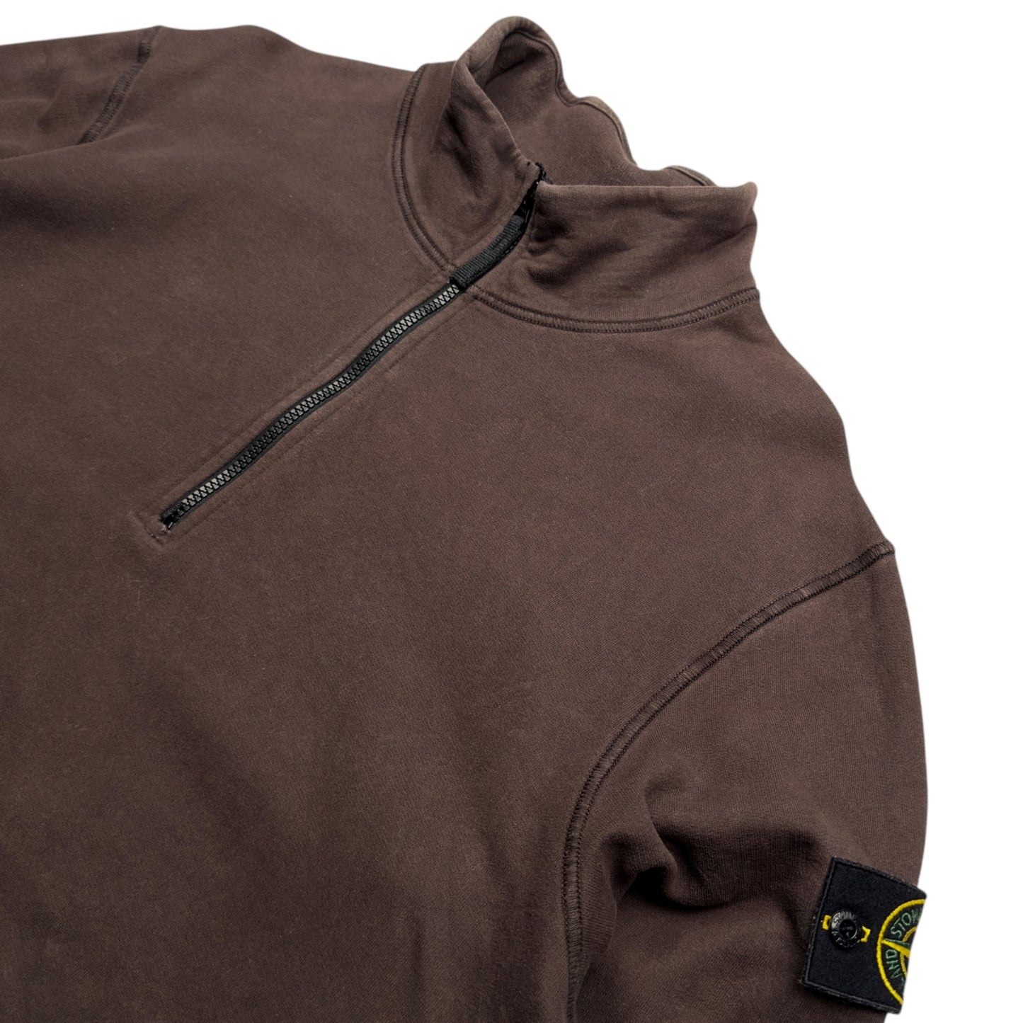 A/W 21 Stone Island Quarter Zip Sweater - Brown