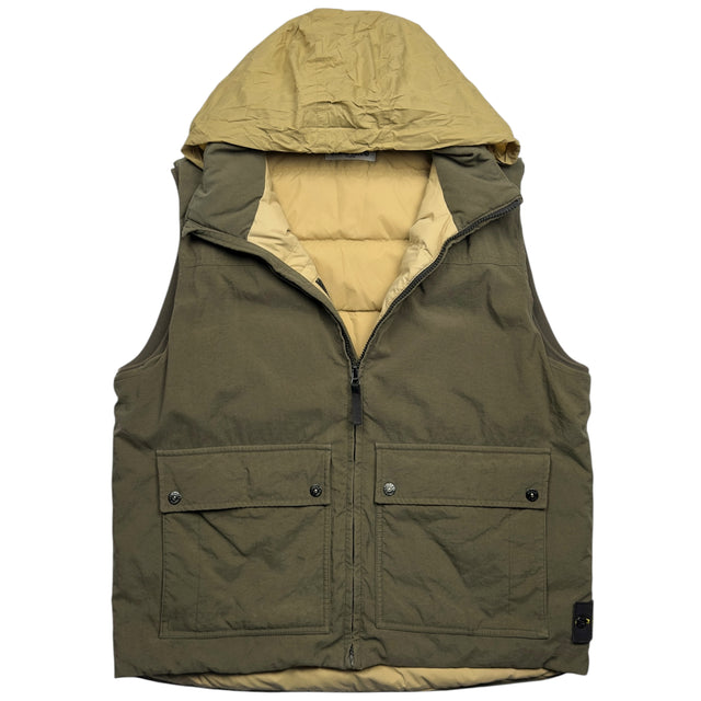 A/W 12 Stone Island Reps Nylon Down Gilet - Olive Green