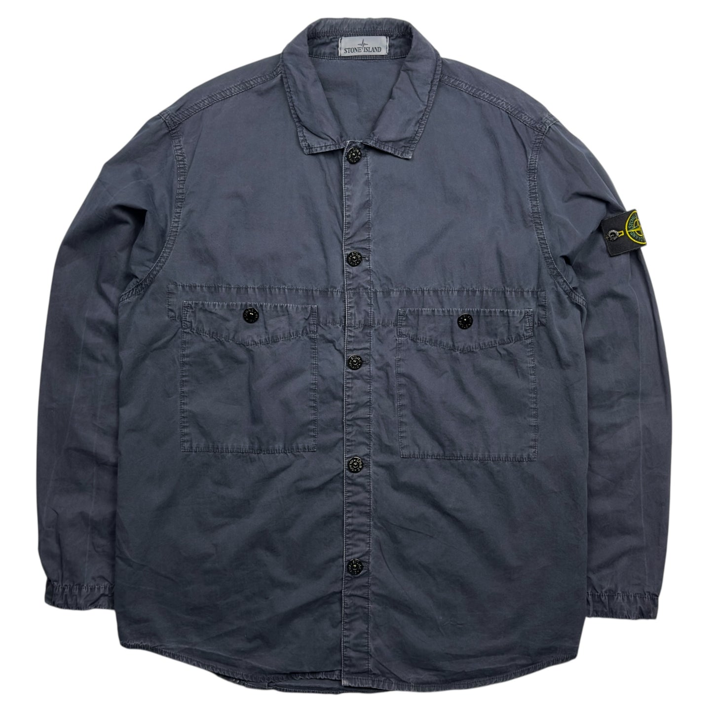 S/S 21 Stone Island Cotton Pocket Overshirt Jacket - Navy