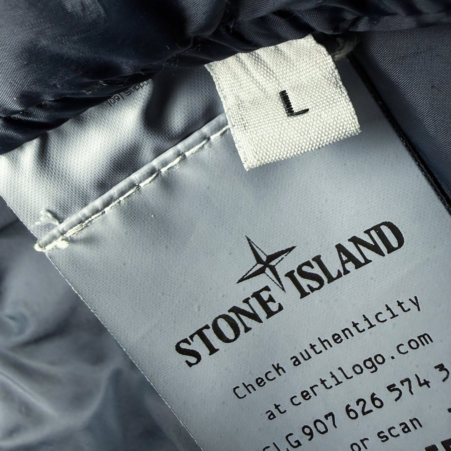 A/W 22 Stone Island Opaque Nylon Twill Down-TC Balaclava Puffer Jacket - Navy