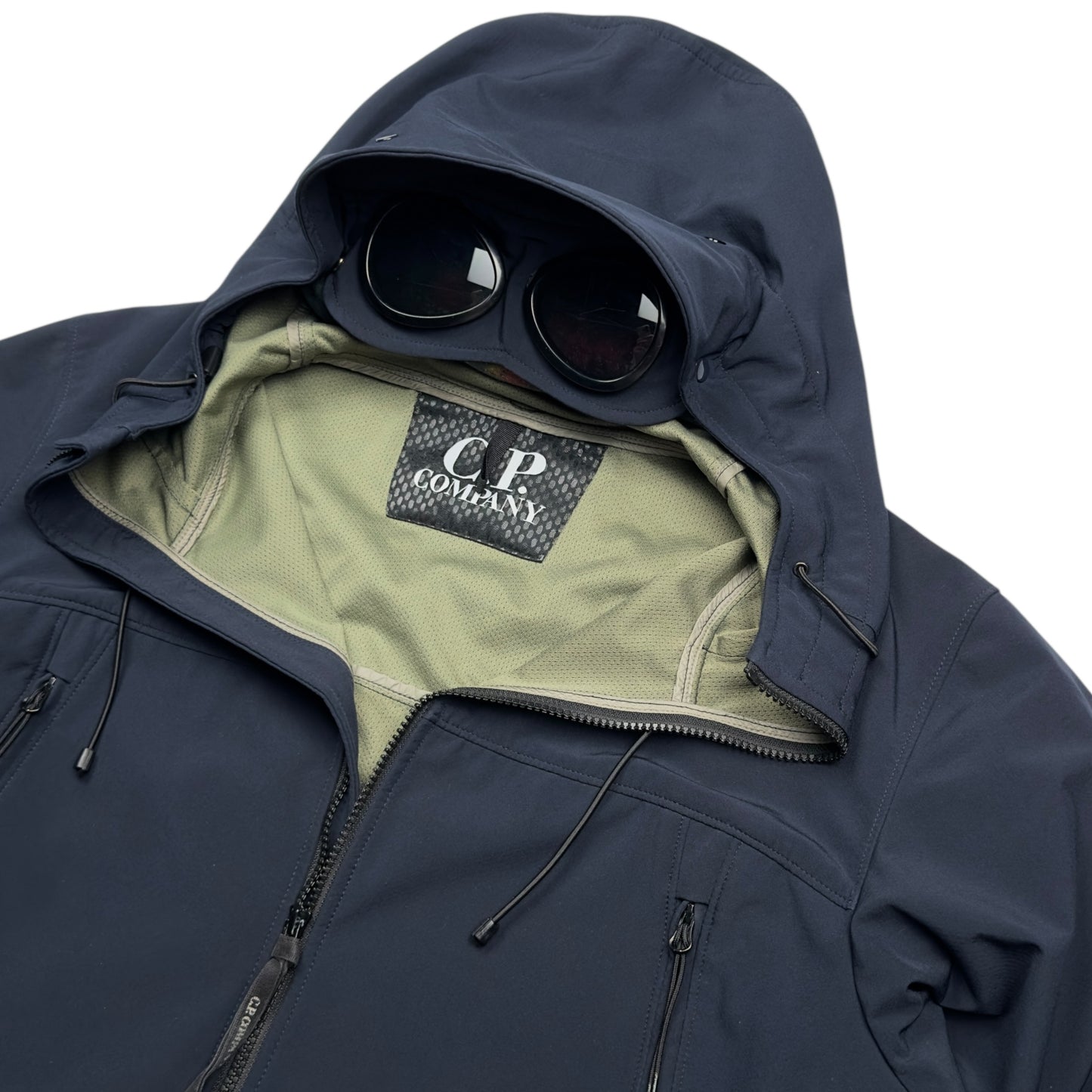 C.P. Company Soft Shell Goggle Jacket - Navy