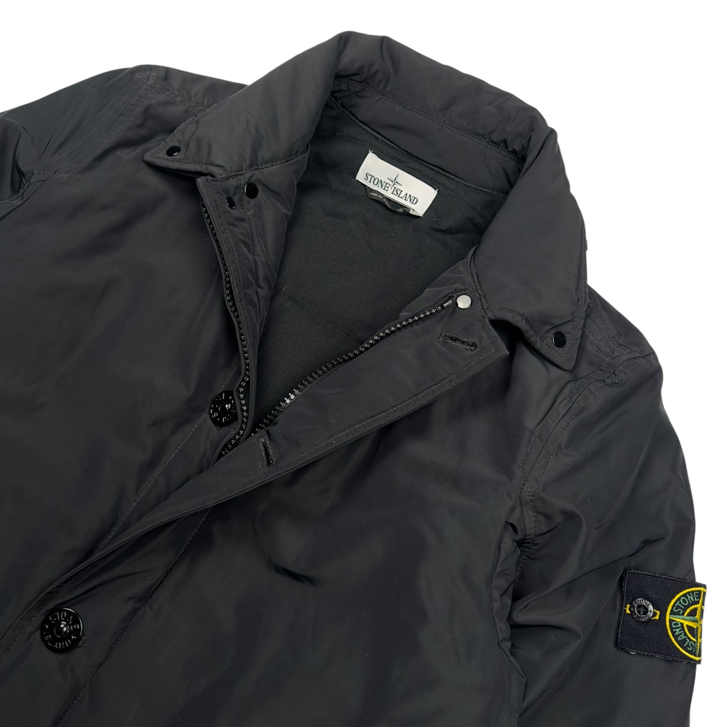 A/W 16 Stone Island Micro Reps with Primaloft Trench Coat - Black