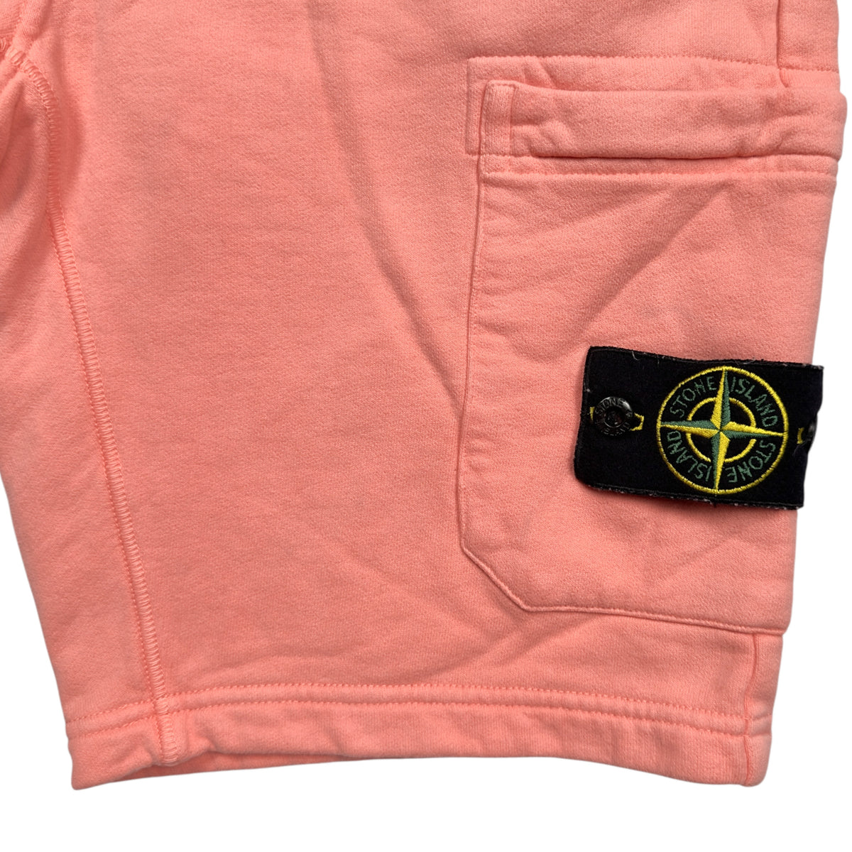 A/W 22 Stone Island Cotton Jersey Cargo Shorts - Pink