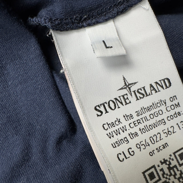 A/W 17 Stone Island Camo Print T-Shirt - Navy