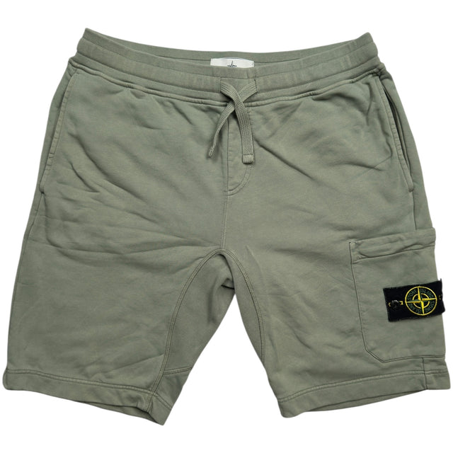 S/S 19 Stone Island Cotton Jersey Cargo Shorts - Sage Green
