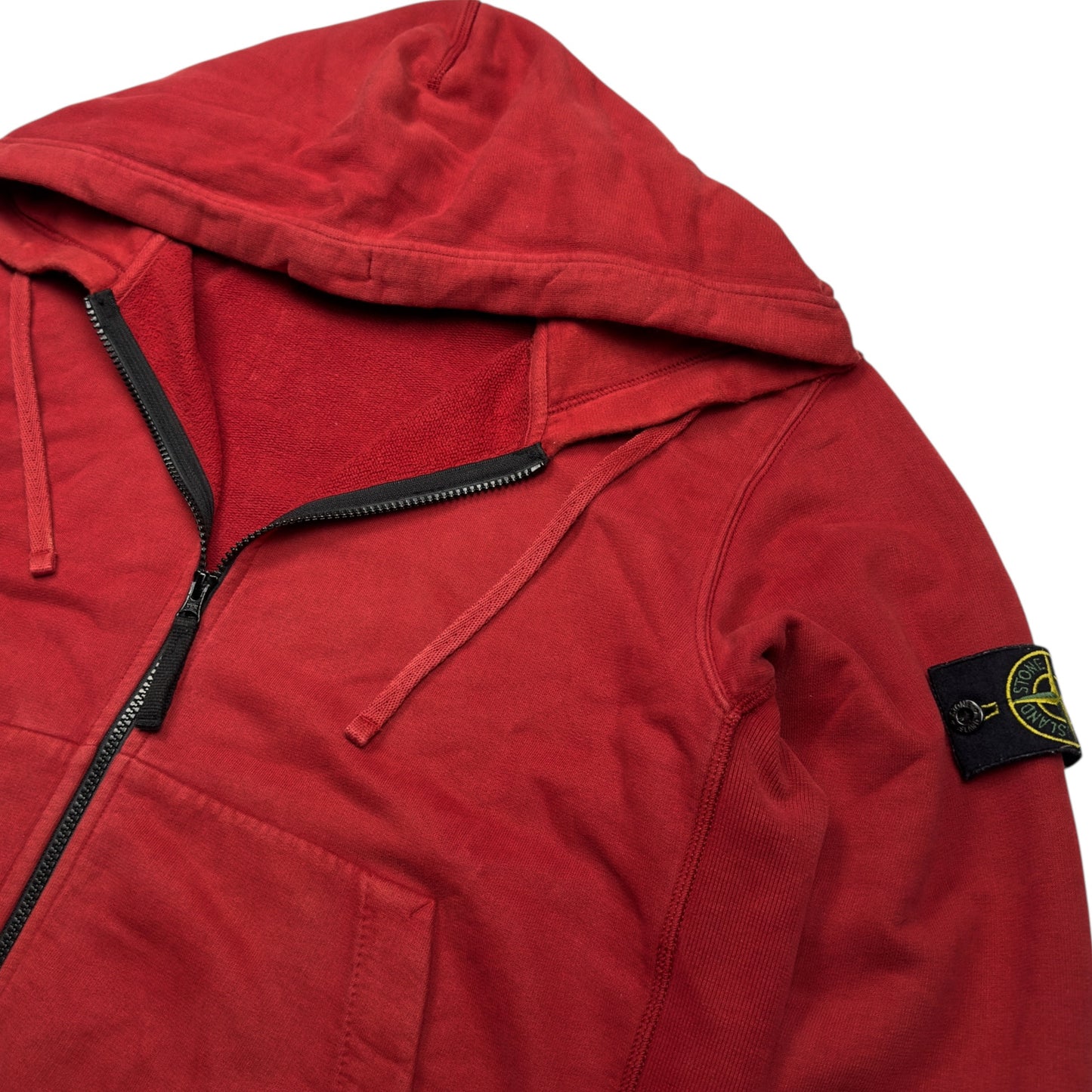 A/W 16 Stone Island Full Zip Hoodie - Red