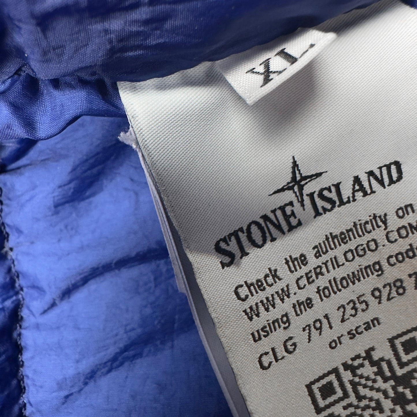 A/W 15 Stone Island Crinkle Reps NY Down Puffer Jacket - Cobalt Blue