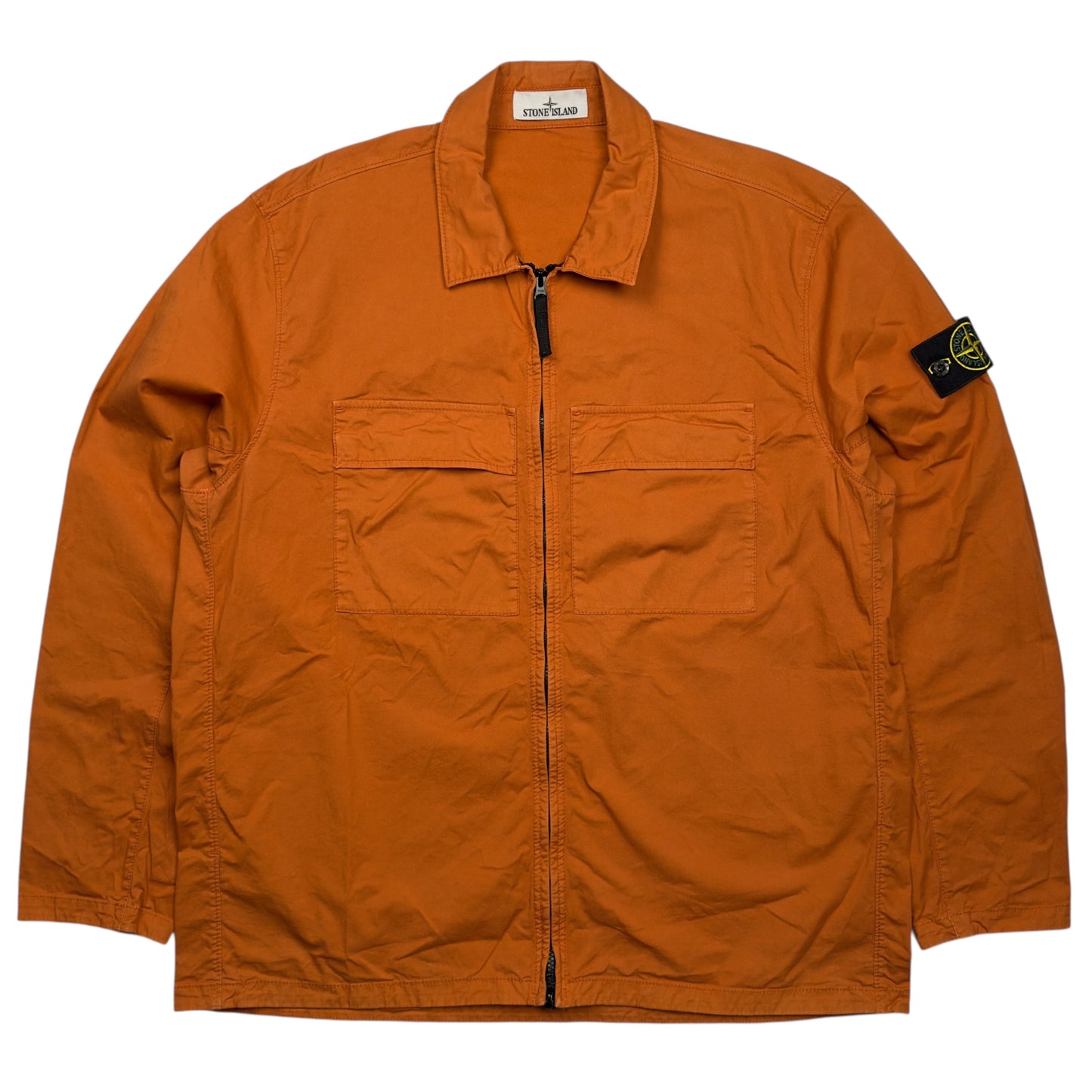S/S 23 Stone Island Supima Cotton Twill Stretch-TC Overshirt - Orange