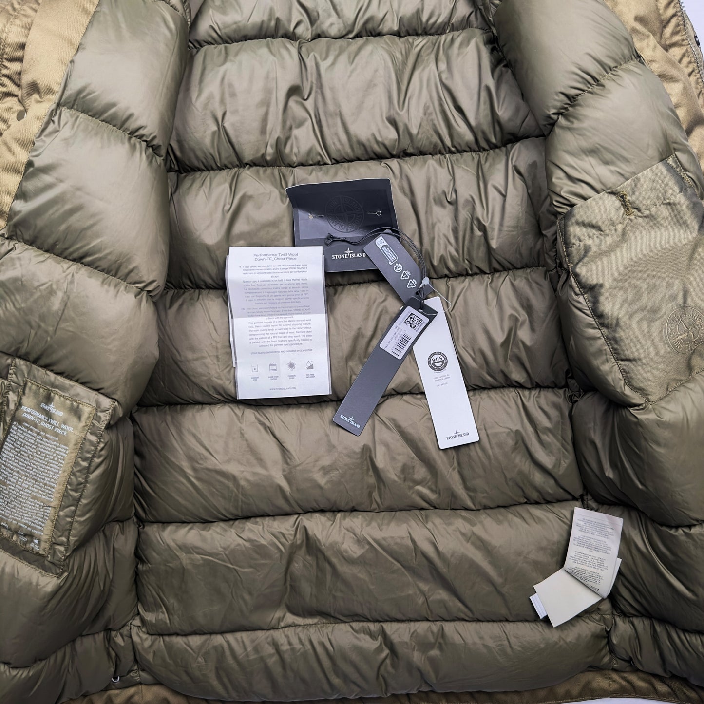 A/W 24 Stone Island Performance Twill Wool Down TC Ghost Parka Jacket