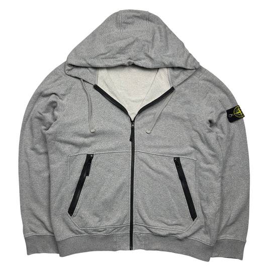 S/S 17 Stone Island Full Zip Hoodie - Grey