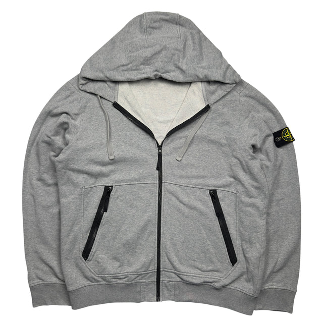 S/S 17 Stone Island Full Zip Hoodie - Grey