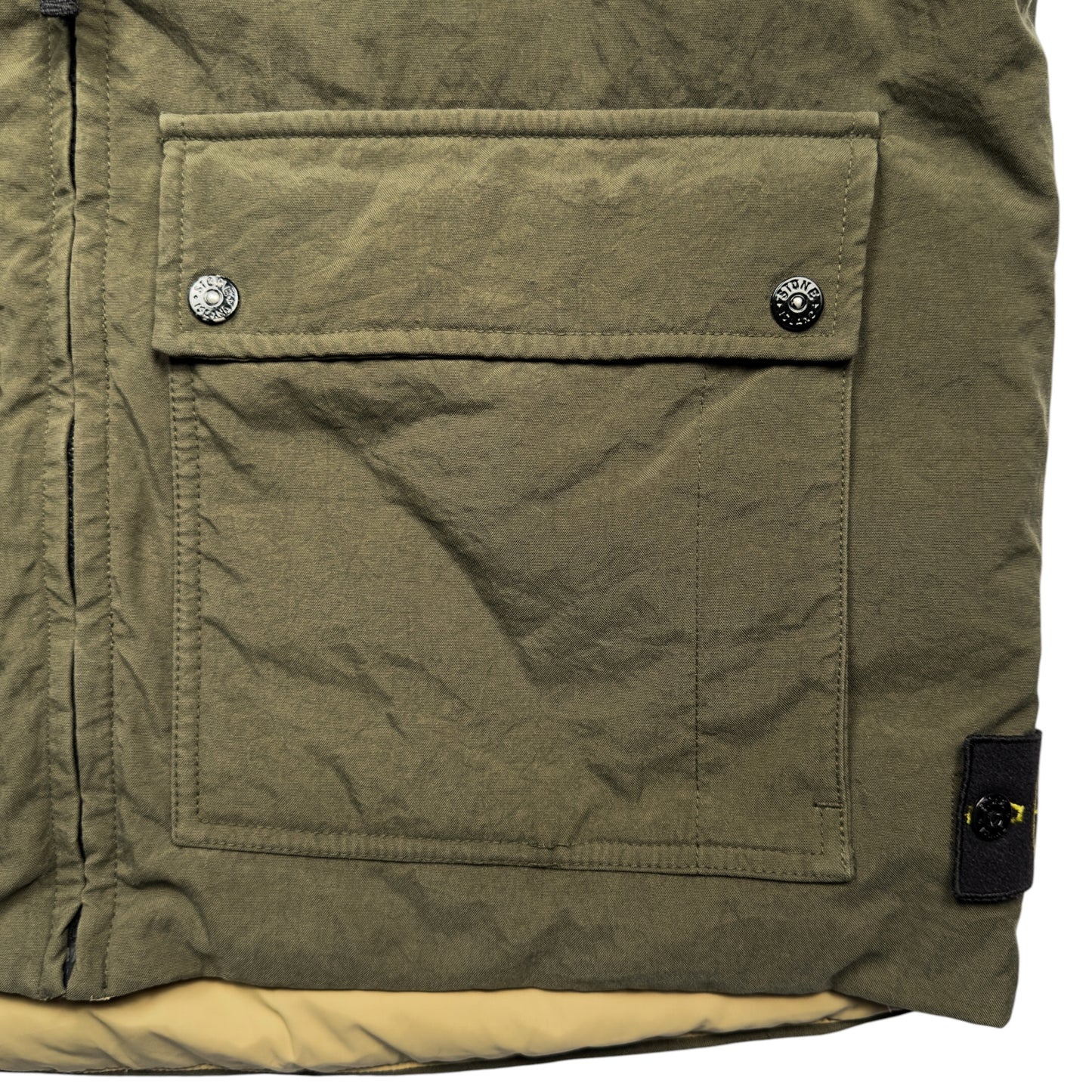 A/W 12 Stone Island Reps Nylon Down Gilet - Olive Green
