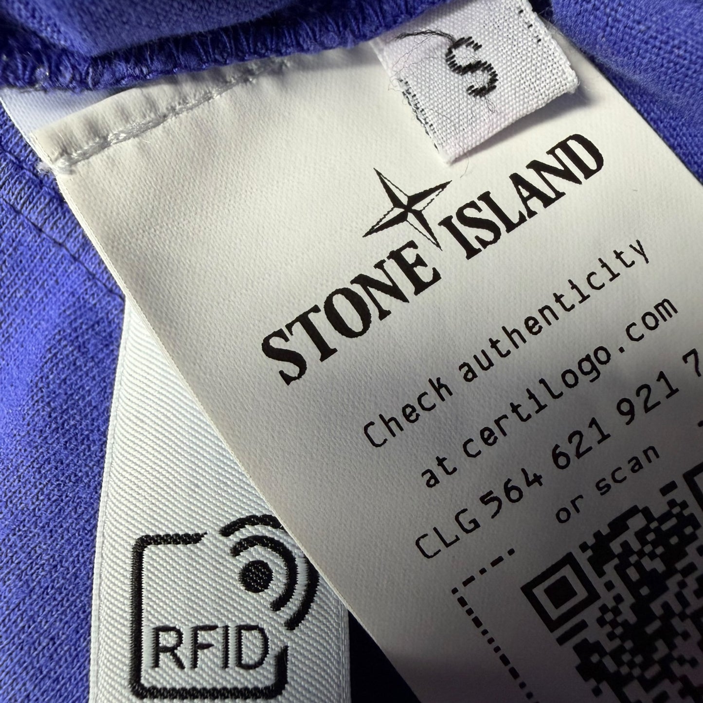 A/W 21 Stone Island 'Lenticular Two' Rubber 3D Logo T-Shirt - Blue