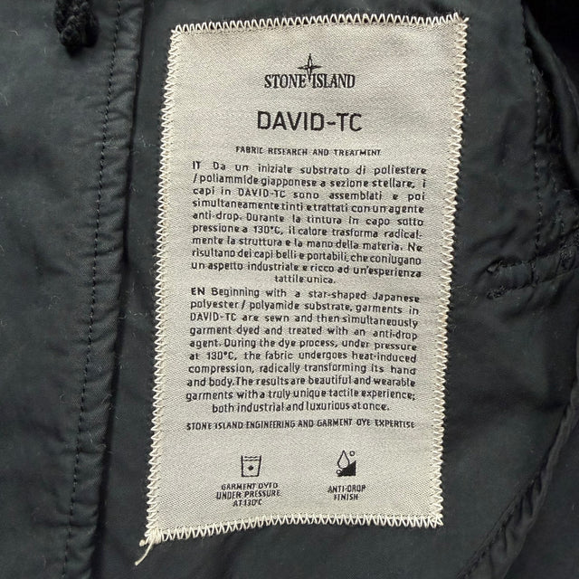 A/W 20 Stone Island David TC Parka Jacket with Knit Wool Lining & Shearling Hood - Black