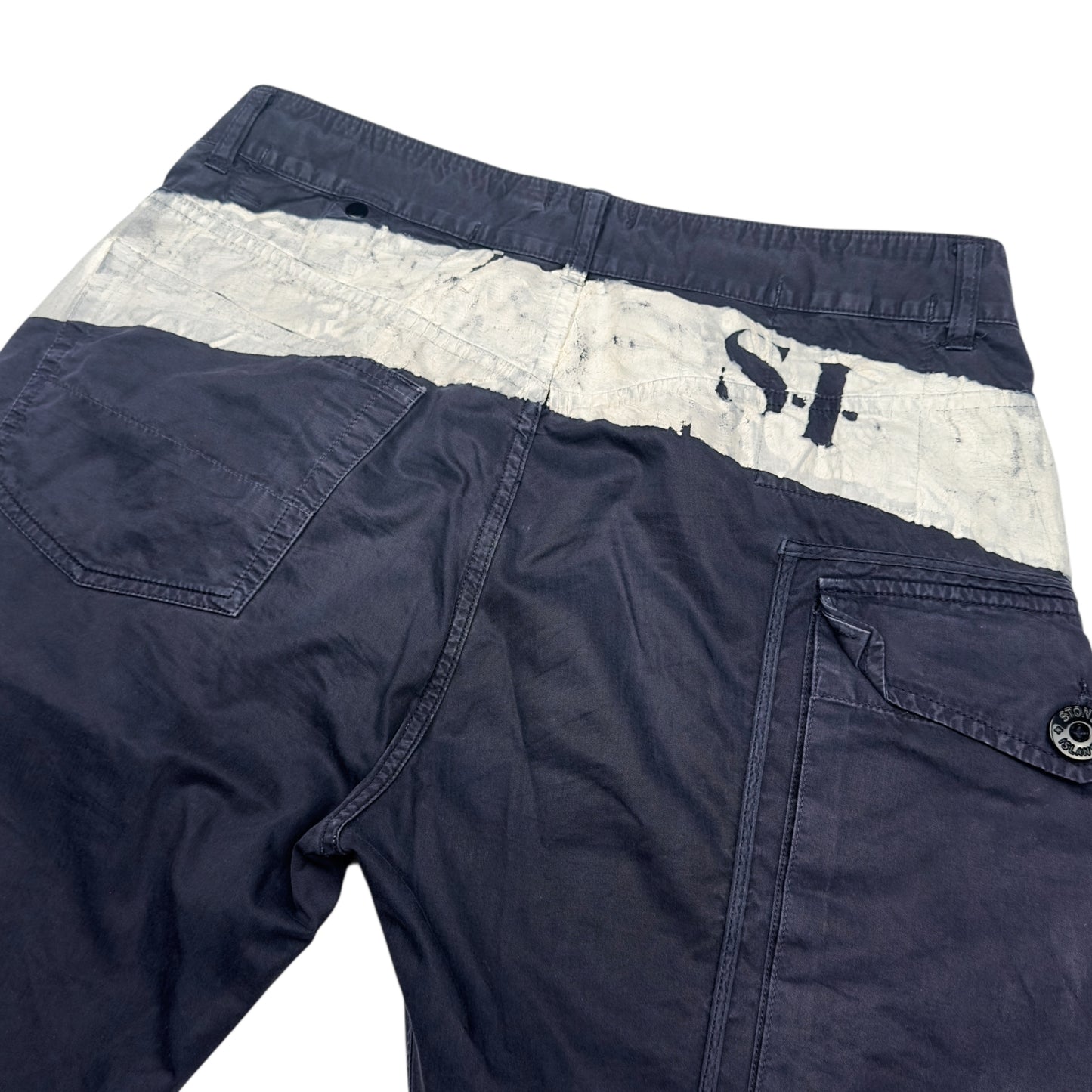 S/S 06 Stone Island Print Trousers - Navy