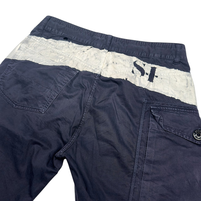 S/S 06 Stone Island Print Trousers - Navy