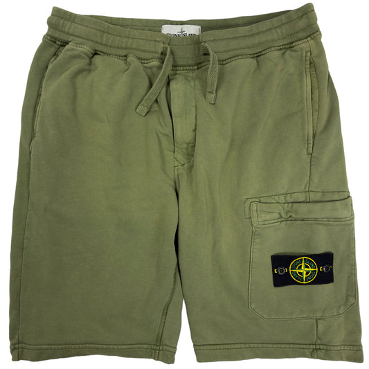 S/S 20 Stone Island Cotton Jersey Cargo Shorts - Green