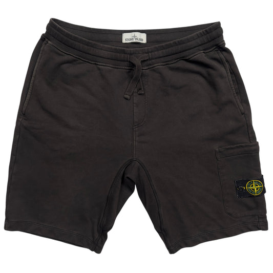 S/S 19 Stone Island Cotton Jersey Cargo Shorts - Dark Brown