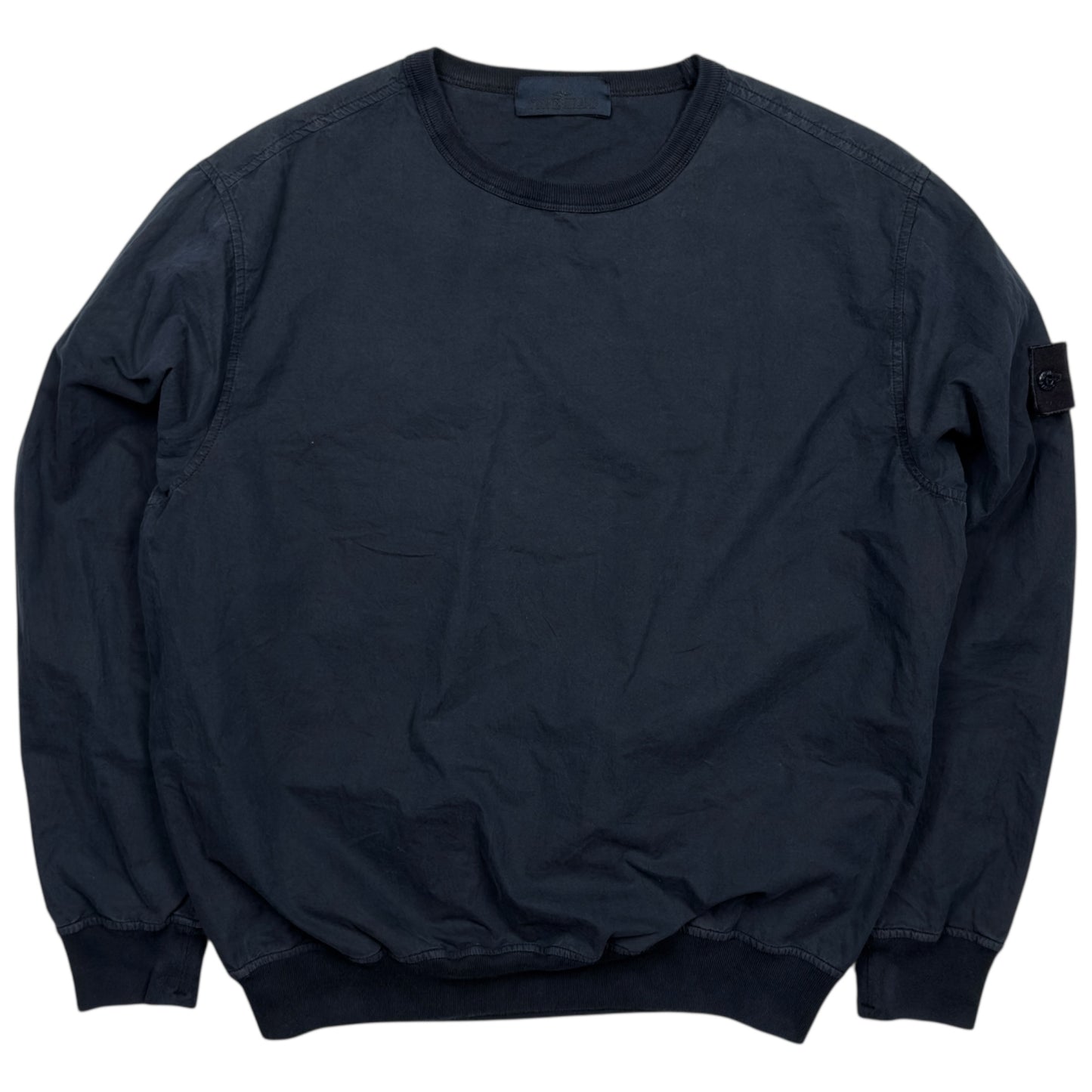 S/S 19 Stone Island Ghost Resin Cotton Sweater - Navy