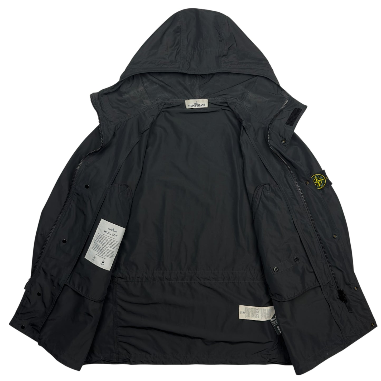 S/S 18 Stone Island Micro Reps Parka Jacket - Black