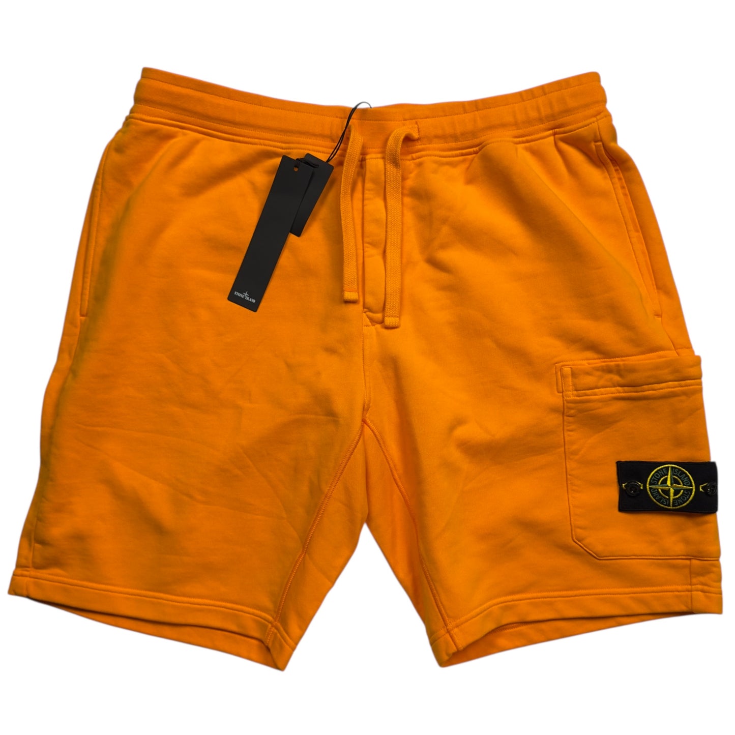 Stone Island Cotton Jersey Cargo Shorts - Orange