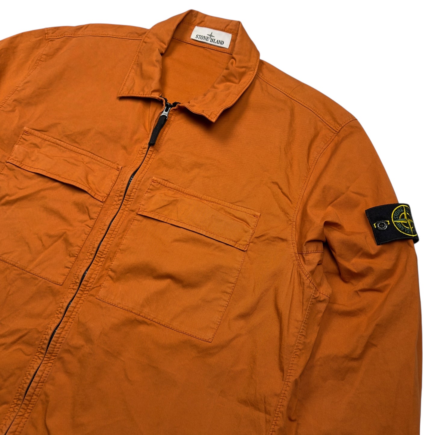 S/S 23 Stone Island Supima Cotton Twill Stretch-TC Overshirt - Orange