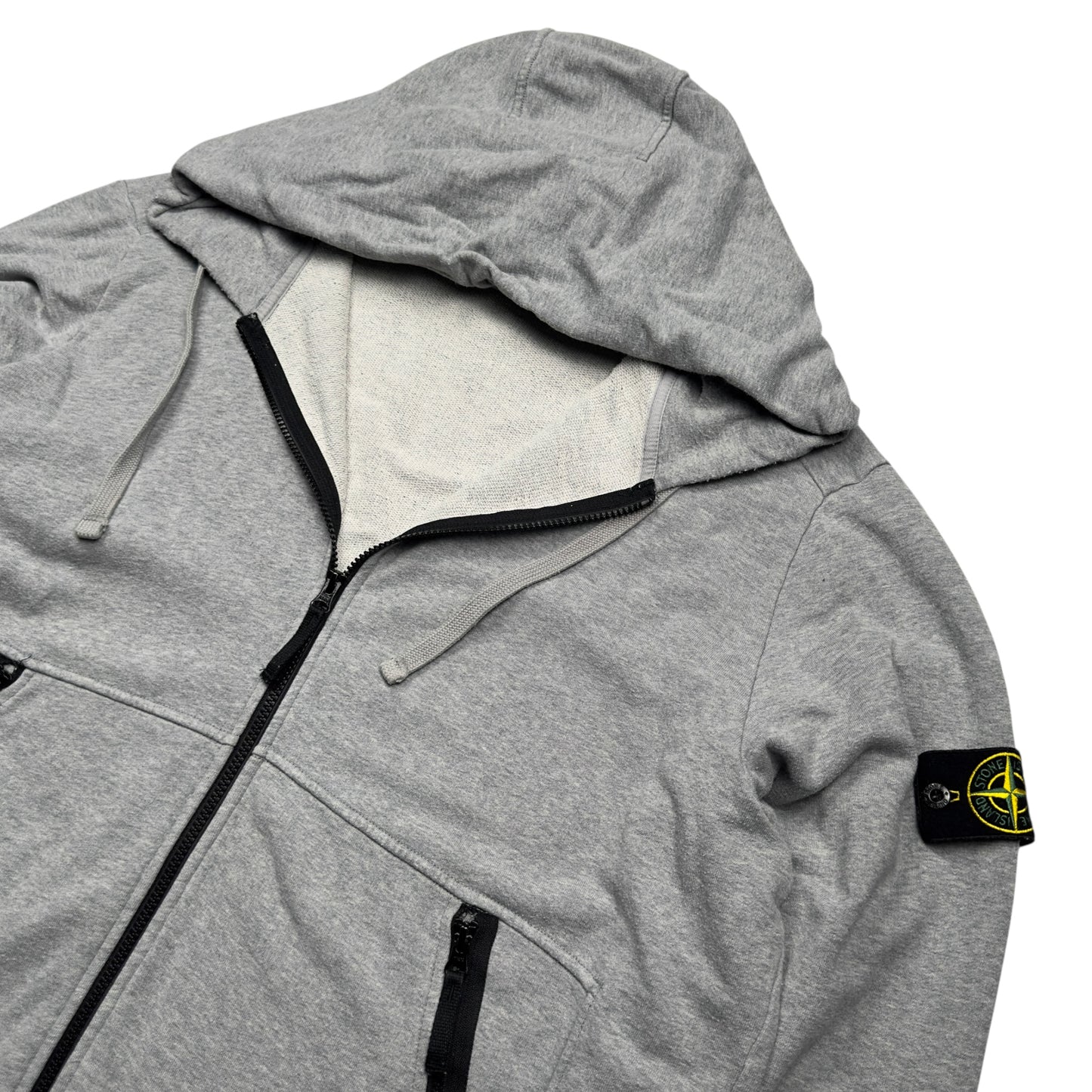 S/S 17 Stone Island Full Zip Hoodie - Grey