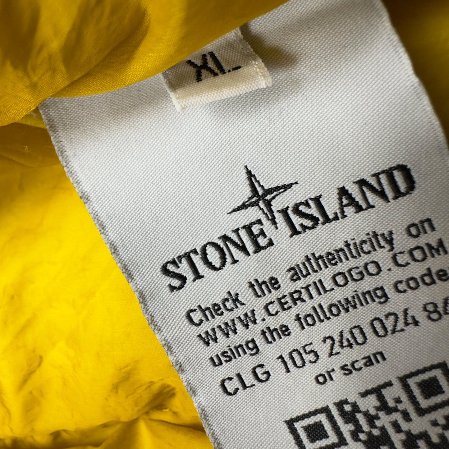 A/W 18 Stone Island Crinkle Reps NY Down Puffer Jacket - Yellow