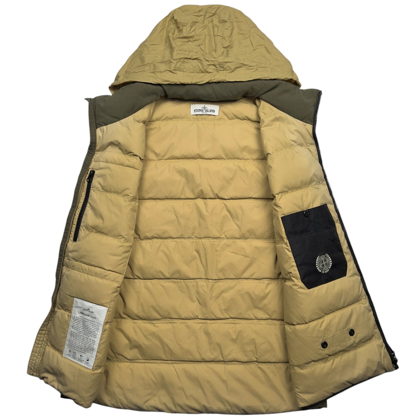 A/W 12 Stone Island Reps Nylon Down Gilet - Olive Green