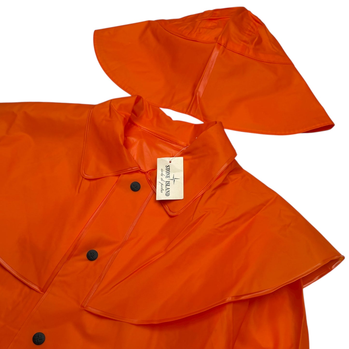 S/S 88 Stone Island PVC Rain Jacket - Orange