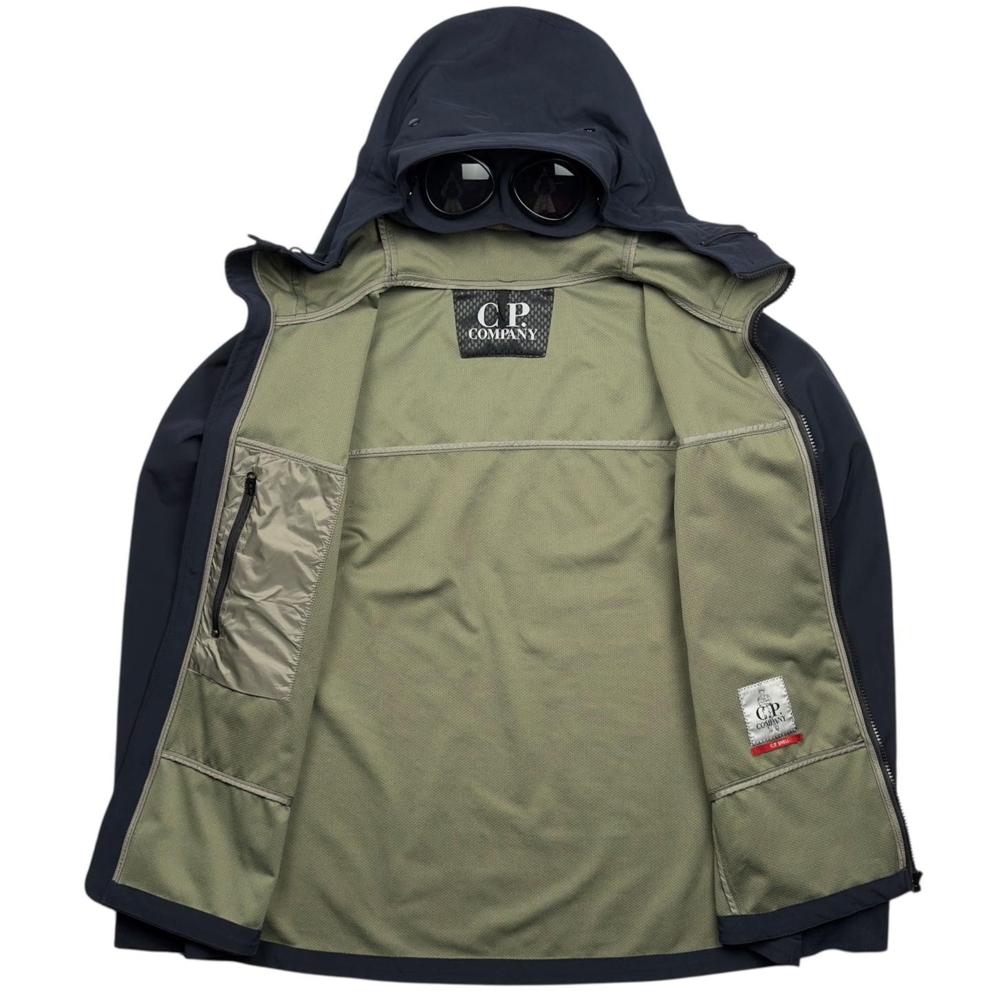 C.P. Company Soft Shell Goggle Jacket - Navy