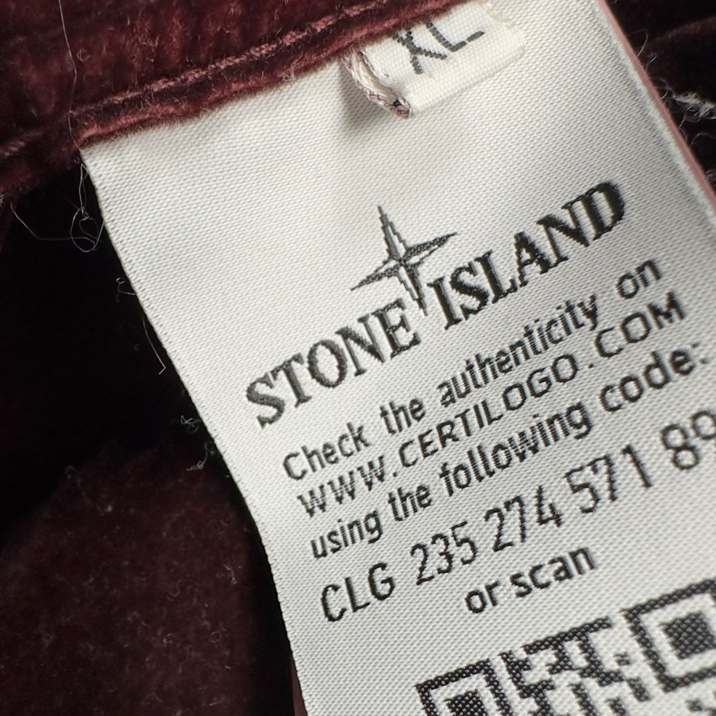 A/W 19 Stone Island Lamy Flock Trench Coat - Burgundy