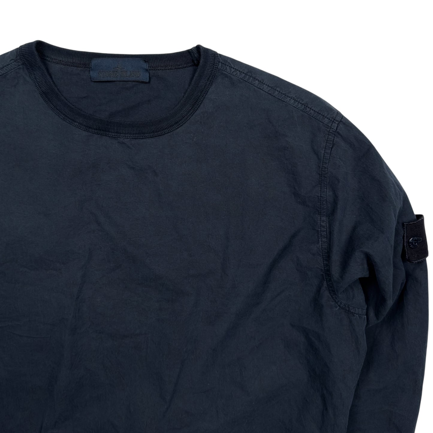 S/S 19 Stone Island Ghost Resin Cotton Sweater - Navy