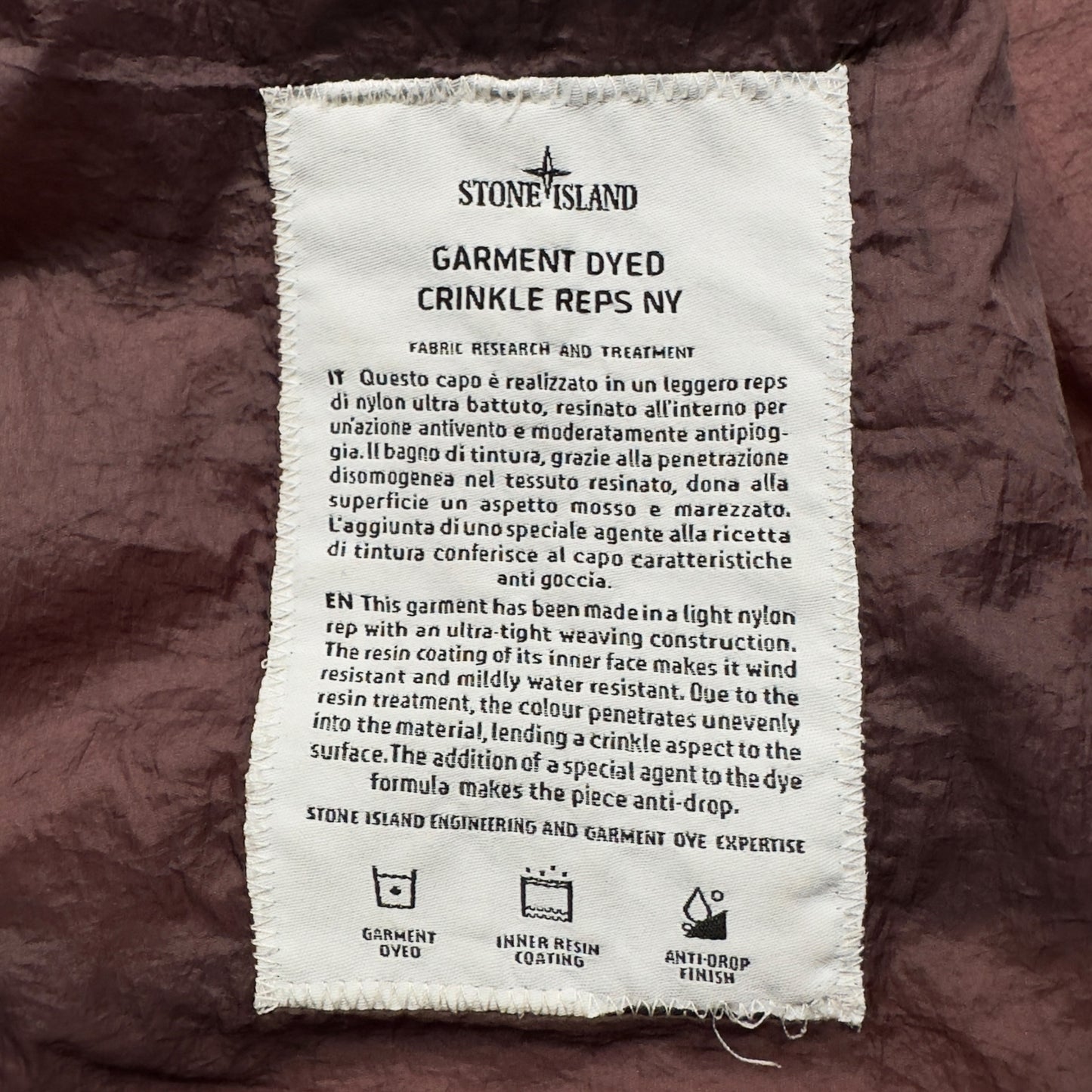 A/W 18 Stone Island Crinkle Reps NY Jacket