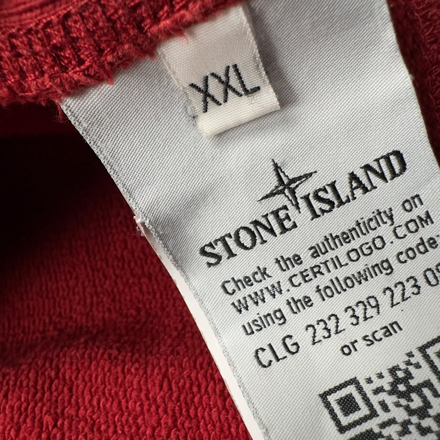 A/W 16 Stone Island Full Zip Hoodie - Red